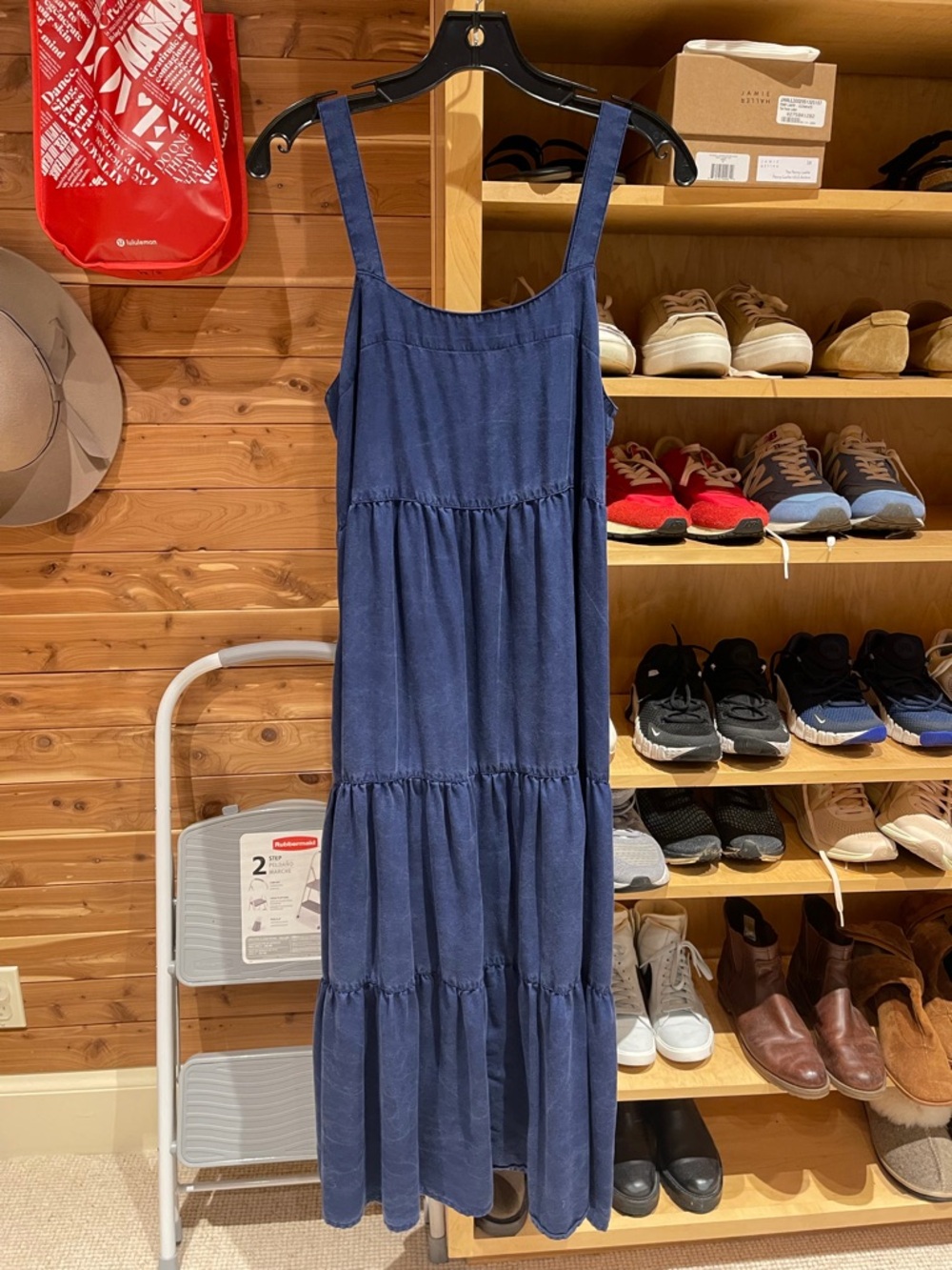 Women’s Navy Blue Tiered Maxi Dress - Classic Summer Style